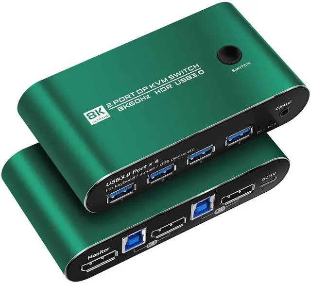 Main image of Daoistek Kvm Switch displayport 1 Monitors 2 Computers 240hz 2 Port kvm Switches displayport 165hz PC Switch 1 Monitor 2 Computers dp 1440p 120hz 144hz 165hz 240hz (DP KVM 2 * 1)