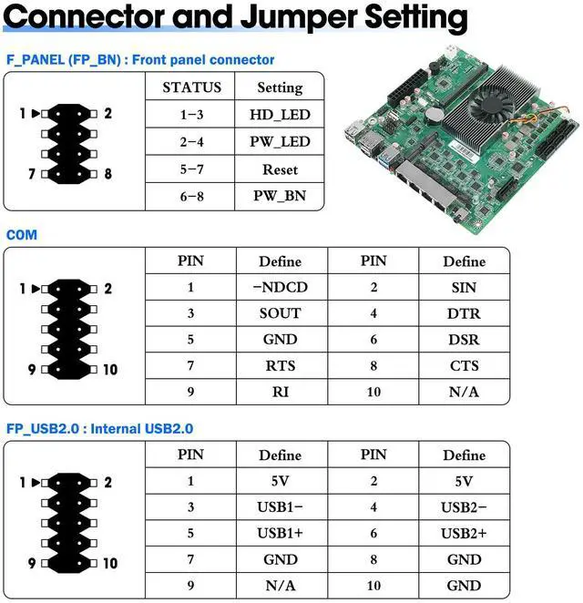 Alt view image 4 of 5 - PcZinophyte 6-Bay NAS Motherboard N150 6*SATA3.0 2*M.2 NVMe 4 * 2.5G Nics 1*PCIE X1 1*DDR5 Low Power Firewall ITX Mainboard