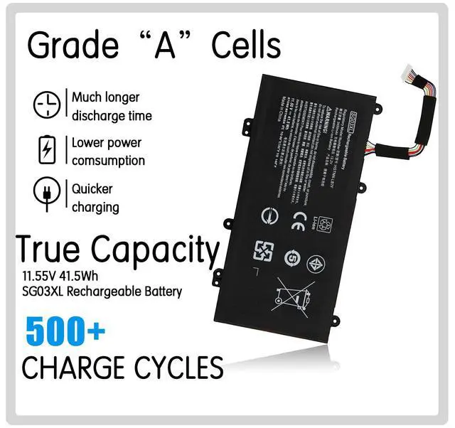 Alt view image 2 of 5 - SG03XL Battery Compatible HP Envy M7 M7-U M7-U000 M7-U009DX M7-U109DX 17-U011NR 17-U000 17T-U000 17-U011NR 17-U163CL 17-U177CL 849314-850 849315-850 TPN-I126 849049-421 HSTNN-LB7F W2K88UA Laptop