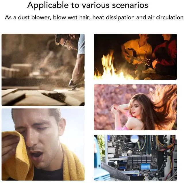 Alt view image 3 of 5 - Electric Air Duster, 150000RPM Compressed Air Duster Turbo Fan, Multipurpose, for Computer Keyboard,Outdoors,Car,Home (Yunirrmxcnvgz6s-12)