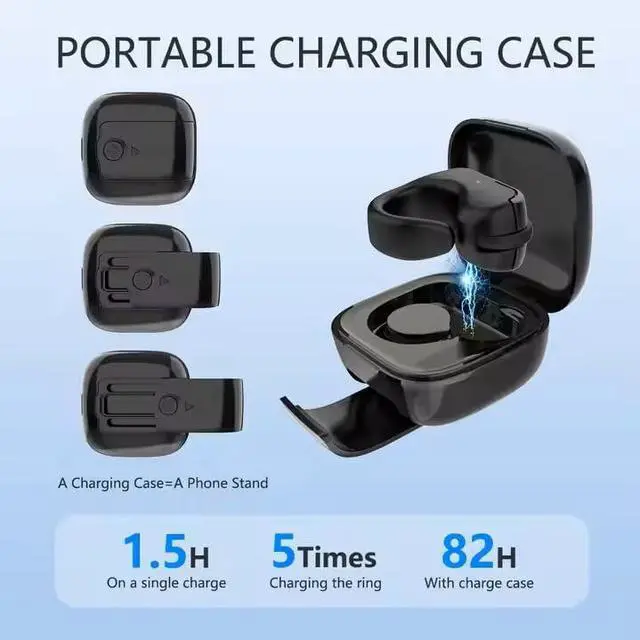 Alt view image 4 of 5 - ByteWave Bluetooth Ring Mouse with USB Receiver, touchpad Control & Rechargeable case. Works with PC, Laptop, Tablet & Mobile. Compact, Wearable Design for Scrolling, clicking & Navigating (Black)