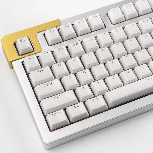 Main image of mintcaps Crystal Jelly White Keycaps, Shine Through Translucent Custom Keyboard Keycap Set 134Keys, OEM Profile Keyboard Key caps for 60%/65%/75%/80%/95%/100% Cherry Gateron MX Mechanical