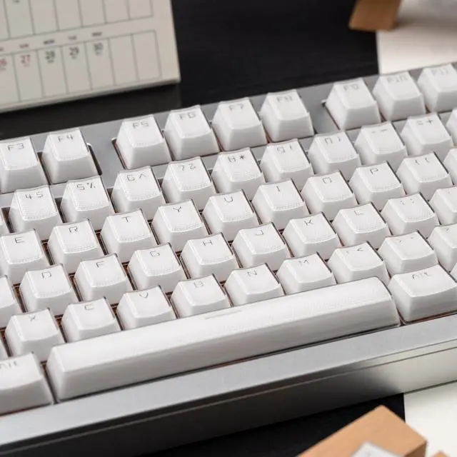 Alt view image 5 of 5 - mintcaps Crystal Jelly White Keycaps, Shine Through Translucent Custom Keyboard Keycap Set 134Keys, OEM Profile Keyboard Key caps for 60%/65%/75%/80%/95%/100% Cherry Gateron MX Mechanical