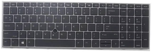 Main image of New Replacement Laptop Keyboard for HP Zbook 15 G5 G6 Zbook 17 G5 G6 Keyboard with Point L12764-001 L12765-001 L28407-001 Backlit US