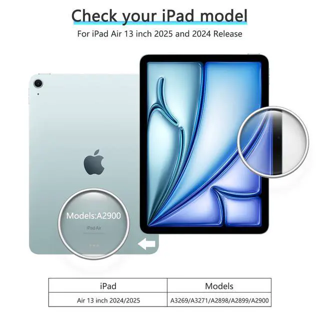 Alt view image 3 of 5 - OMOTON 2 Pack Privacy Screen Protector for iPad Air 13 Inch M3/M2 (7th/6th Generation, 2025/2024), Anti-Spy Tempered Glass with Easy Installation Tray, Case Friendly/Apple Pencil Support