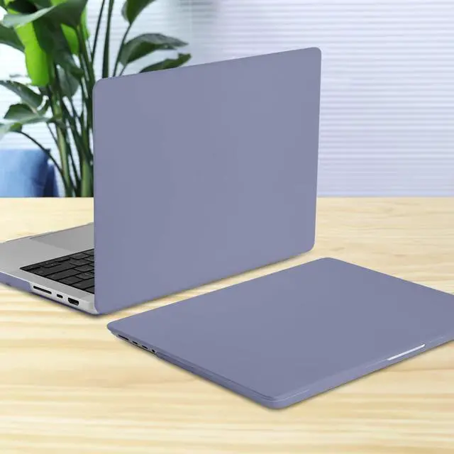 Alt view image 3 of 5 - Batianda Case for M3 New MacBook Pro 14 2021 2023 Release Model A2442/A2779 M1 M2 Pro/Max Chip, Plastic Hardshell with Keyboard Cover & Screen Protector for Mac Pro 14.2 inch, Lavender Gray