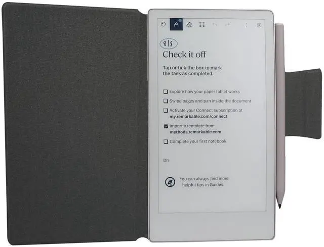 Alt view image 4 of 5 - ZhaoCo Case for Remarkable Paper Pro Move 7.3 inch, PU Leather Slim Lightweight Book Folio Protective Magnetic Cover - Blue