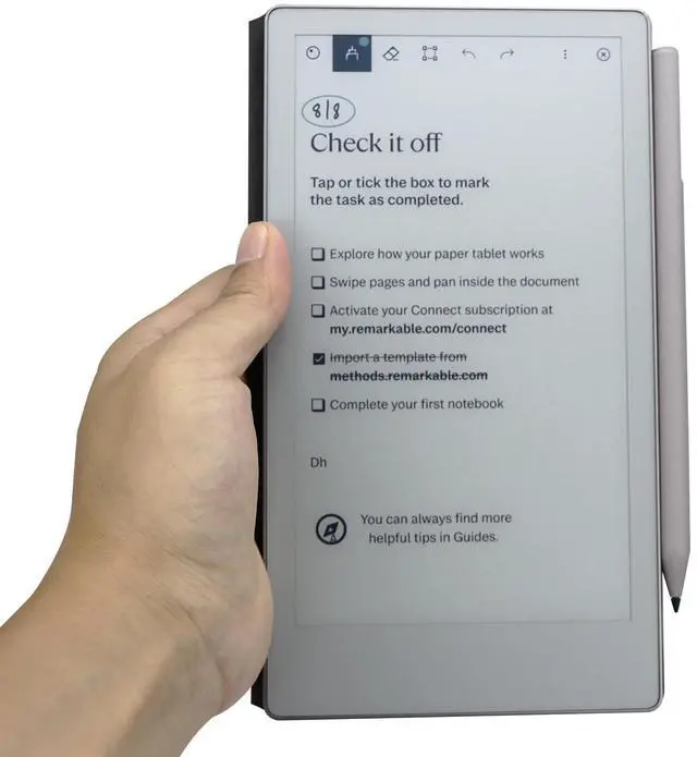 Alt view image 5 of 5 - ZhaoCo Case for Remarkable Paper Pro Move 7.3 inch, PU Leather Slim Lightweight Book Folio Protective Magnetic Cover - Blue