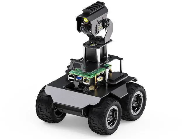 Main image of Waveshare RaspRover Open-Source 4WD AI Robot,Compatible with Raspberry Pi 4B, Dual Controllers, Computer Vision, Comes with Pan-Tilt Module, PI5-4GB Included