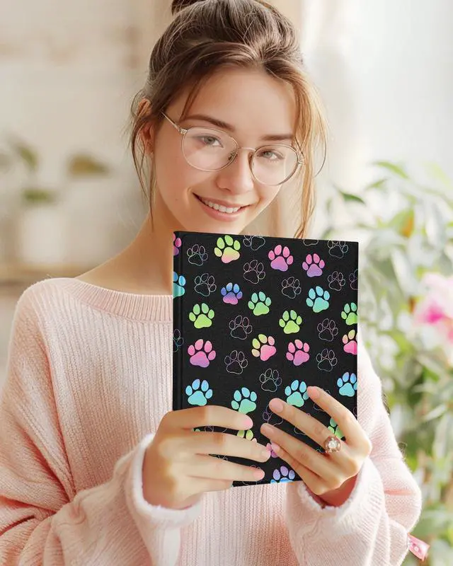 Alt view image 3 of 5 - Wazzasoft for iPad Pro 13 inch Case with Keyboard M4 - Pencil Holder Folio Women Girls Cute Kawaii Strawberry Unique Design for Apple Tablet Cover Pro 13 2024, Paw