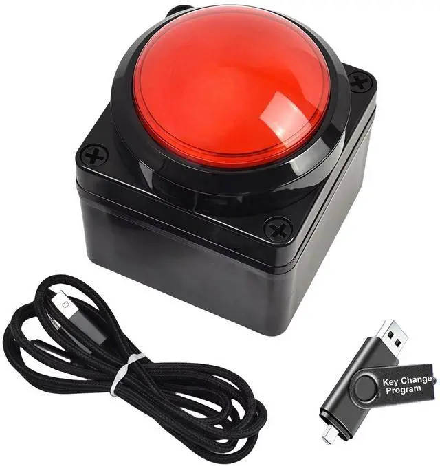 Main image of Yoqanr Programmable USB Macro Keyboard, Major Policy Decision Button, One Handed Programmable Setting & Game Switch Control Keyboard, U Flash Disk with Customized Program, Default Enter Function, Red