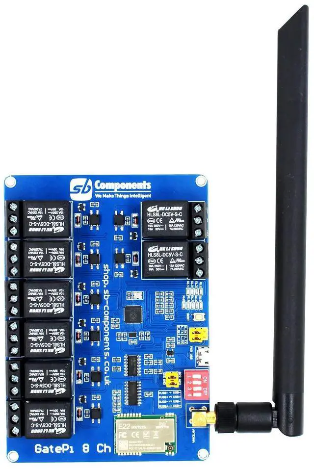 Main image of GatePi 8 Channel - LoRa Based Relay Board 8 Channel Relay with LoRa Module Based on Raspberry Pi 2040 Smart Data Transmission LoRa Module, Transmission up to 5 KM (915MHz)