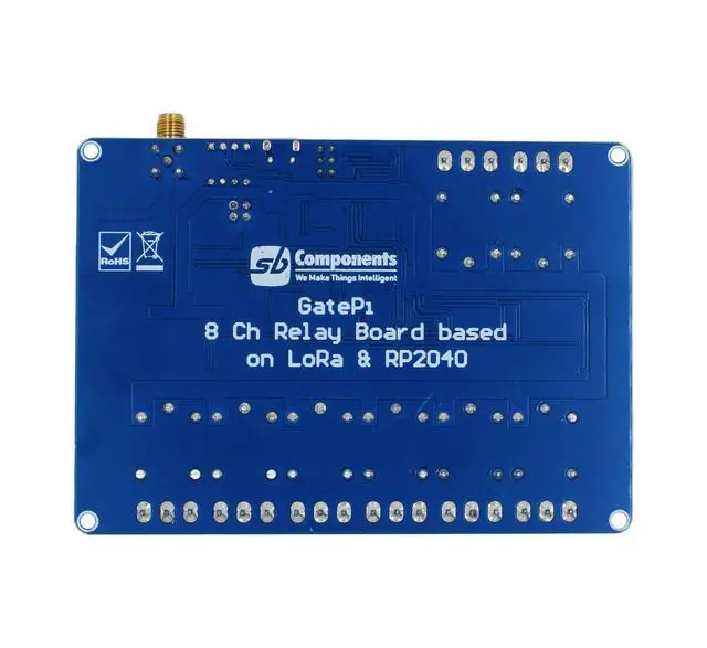Alt view image 5 of 5 - GatePi 8 Channel - LoRa Based Relay Board 8 Channel Relay with LoRa Module Based on Raspberry Pi 2040 Smart Data Transmission LoRa Module, Transmission up to 5 KM (915MHz)