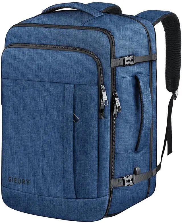 Main image of 55L Extra Large Travel Backpack for Men & Women, 60L Expandable Big Capacity For Airplanes, Travel Gifts for Men Women, Carry On Backpack Fits 18.4 Inch Laptop, Luggage Suitcase Daypack Bag, Blue