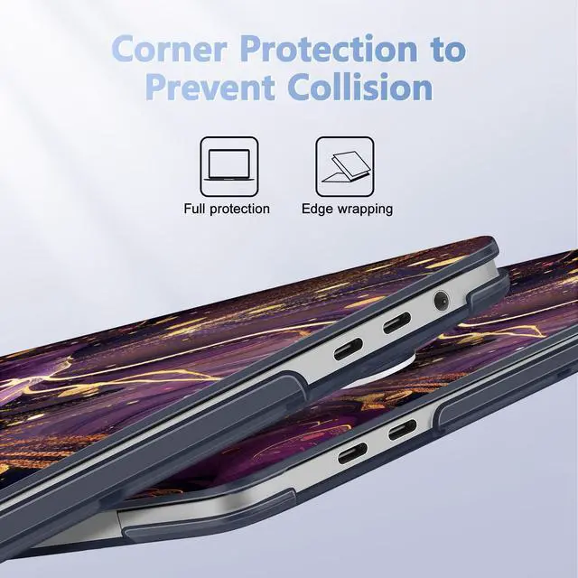 Alt view image 3 of 5 - May Chen for MacBook Pro 16 inch A2141 2020 2019 Release, Screen Protector & Keyboard Cover Plastic Soft-Touch Case for MacBook Pro 16-inch with Touch Bar & Touch ID - Purple Roses