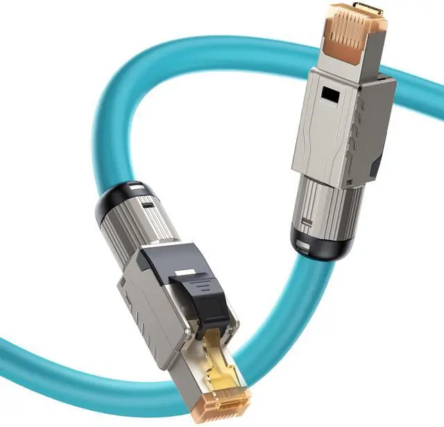 Main image of biaze Cat8 Ethernet Cable 6.6ft - 40Gbps 2000MHz SFTP Shielded, 22AWG Heavy Duty Patch Cord for Gaming/Router/Server, PoE++ Compatible, LSZH Low Smoke, Gold Plated RJ45 - Blue