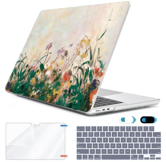 Main image of HOHAIYOO Compatible with MacBook Air 15 inch Case 2025 2024 2023 Release A3241 M4 A3114 M3 A2941 M2 with Liquid Retina Display, Hard Shell Case&Keyboard Cover&Webcam Cover&Screen Film, Oil Painting