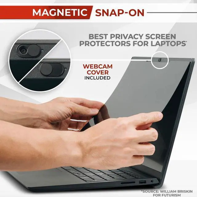 Alt view image 4 of 5 - SightPro Magnetic Laptop Privacy Screen 13.3 Inch 16:9 - Removable Computer Privacy Filter Shield and Protector