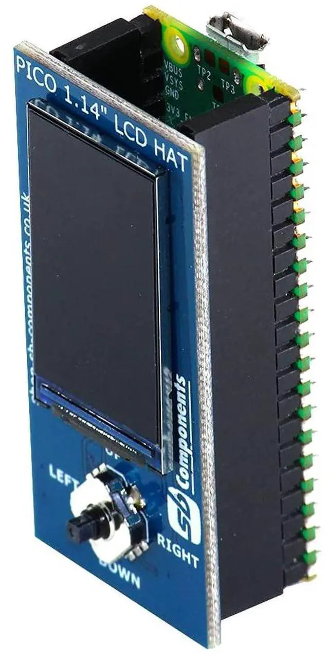Alt view image 2 of 5 - sb components Raspberry Pi Pico Board with Pico 1.14inch LCD HAT Pico LCD Display Board Module for RPi Pico, Raspberry Pi Pico Kit