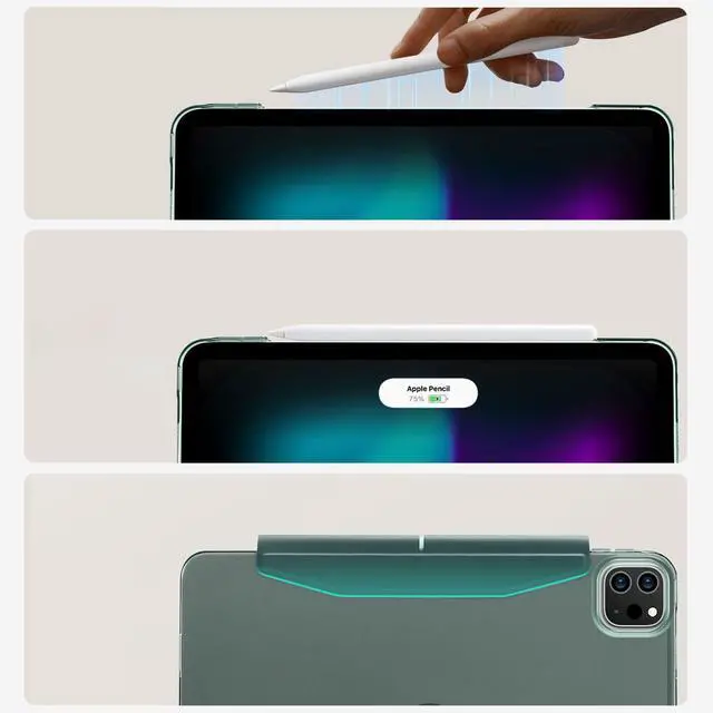 Alt view image 5 of 5 - Sahara - Venture Series Tri-Fold Folio Case for iPad Pro 13" (M4 2024/M5 2025), Cactus Green, (TB00376)