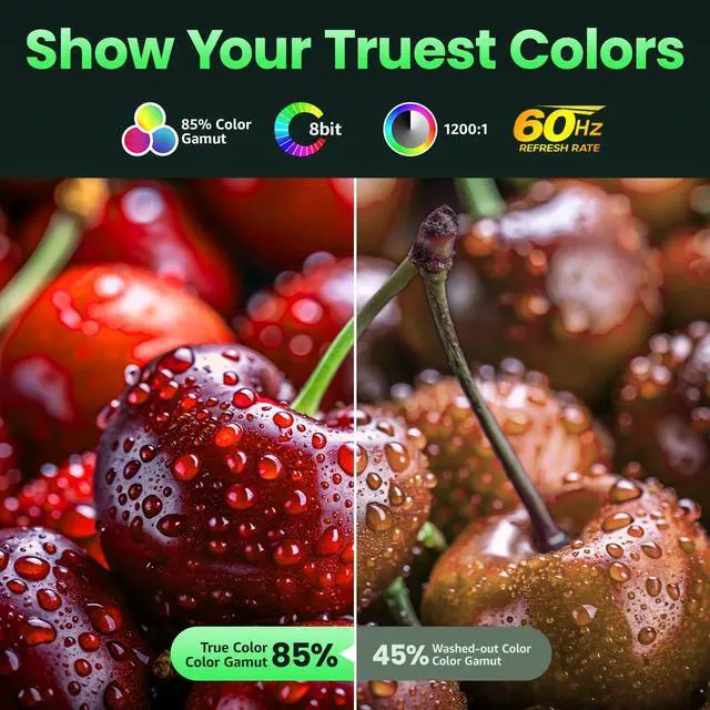 Alt view image 3 of 5 - cocopar Portable Monitor 15.6'' 1080P 60Hz 85% sRGB IPS Travel Monitor with USB-C HDMI Portable Screen for Laptop MacBook Surface PC PS4/5 External Display with Kickstand, VESA Mountable