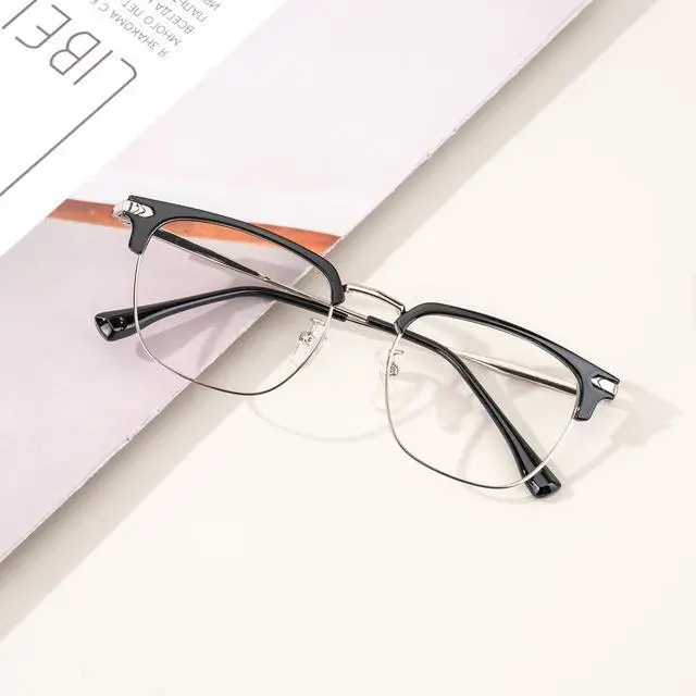 Alt view image 5 of 5 - HOKETOP Blue Light Blocking Glasses for Women/Men Anti-Fatigue Computer Monitor Gaming Glasses Prevent Headaches Glasses, Arrow Browline Silver/Black