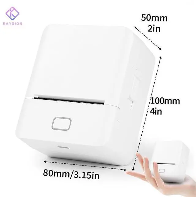 Alt view image 2 of 5 - KAYSION The SK20 Thermal Printer is Lightweight at 212g, Easy to Carry, and Pocket-Sized. Its eco-Friendly, Mess-Free, and Needs no Ink cartridgesPerfect Printing(White)