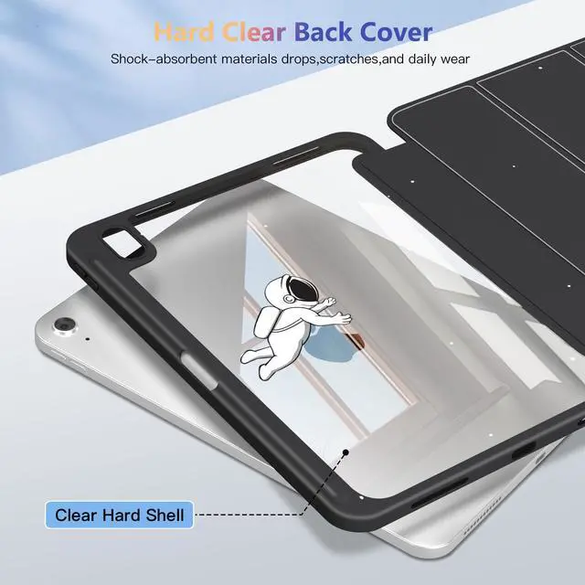Alt view image 2 of 5 - CISSOOK Compatible with iPad (A16) 11th Generation Case 11 Inch 2025 Release, for iPad 10th Generation 10.9 Inch 2022, Protective Shell with Pencil Holder, Astronaut