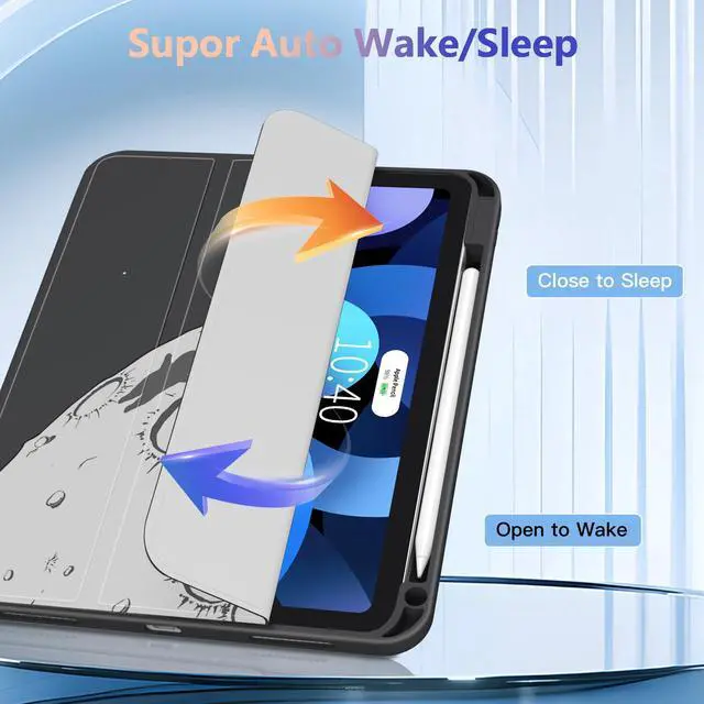 Alt view image 4 of 5 - CISSOOK Compatible with iPad (A16) 11th Generation Case 11 Inch 2025 Release, for iPad 10th Generation 10.9 Inch 2022, Protective Shell with Pencil Holder, Astronaut