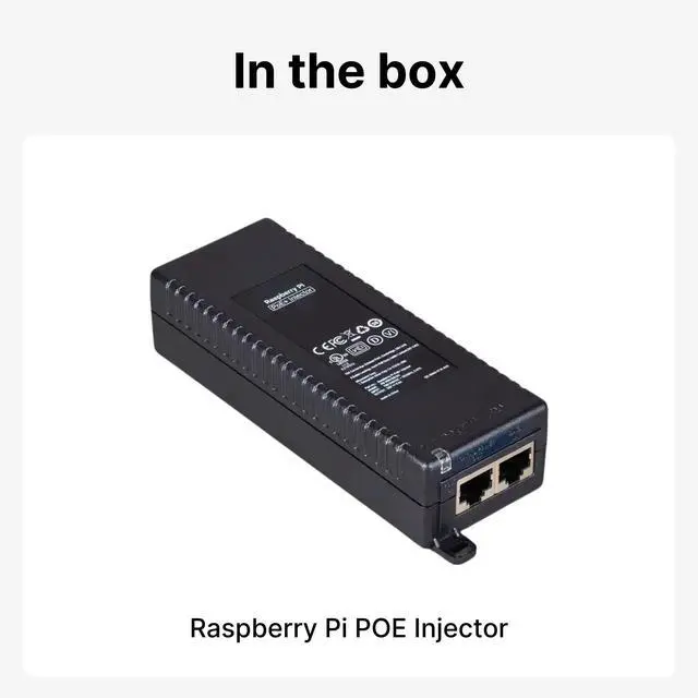 Alt view image 5 of 5 - Pi Official PoE+ Injector - 30W Single-Port Injector, IEEE 802.3af/at, Gigabit Data, IEC Power Input, Compact Design