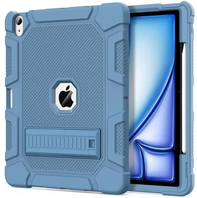Main image of Azzsy Case for iPad Air 13-inch (M3/M2) 2025/2024, [Built-in Pencil Holder] Heavy Duty Shockproof Rugged High Impact Protective Case for 13 inch iPad Air (2025/2024 Version), Light Blue