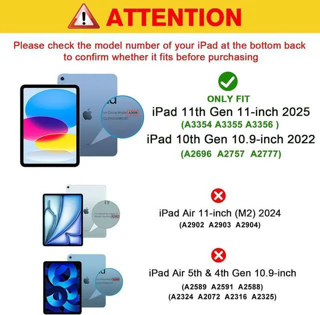 Alt view image 2 of 5 - ProCase Folio Keyboard Case for iPad 11-inch (A16 Chip) 2025 / iPad 10th Generation 10.9" 2022; Magnetic Detachable Protective Cover with Touchpad & Pencil Holder -Pink