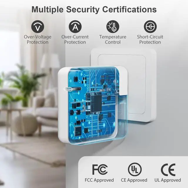 Alt view image 3 of 5 - 140W Charger for MacBook Pro Fast GaN Charger Power Adapter, Compatible with MacBook Pro 16, 15, 14, 13 Inch, MacBook Air 13 Inch, iPad Pro 2024/2023/2022/2011,M1 M2 M3,Included 6.6ft USB C to C Cable