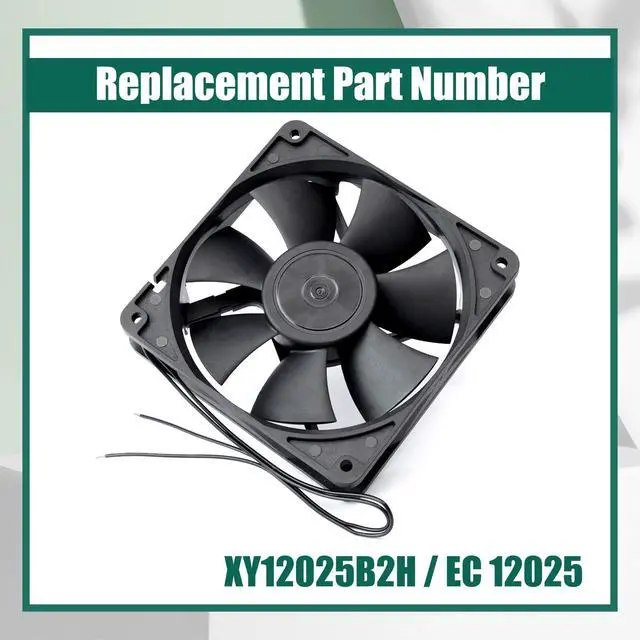 Alt view image 4 of 5 - YUXIVCNE XY-12025B2H EC 12025 Cooling Fan High-Volume Boosting Fans 12mm Case 220V 0.05A Parts Replace XY12025B2H Black Plastic for Industrial Equipment