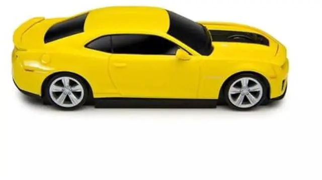 Alt view image 3 of 5 - Certified Wireless Computer Mouse - Computer Accessories - Yellow Wirelesss Mouse, Sports Car Design with White LED Lights - Style #C95903