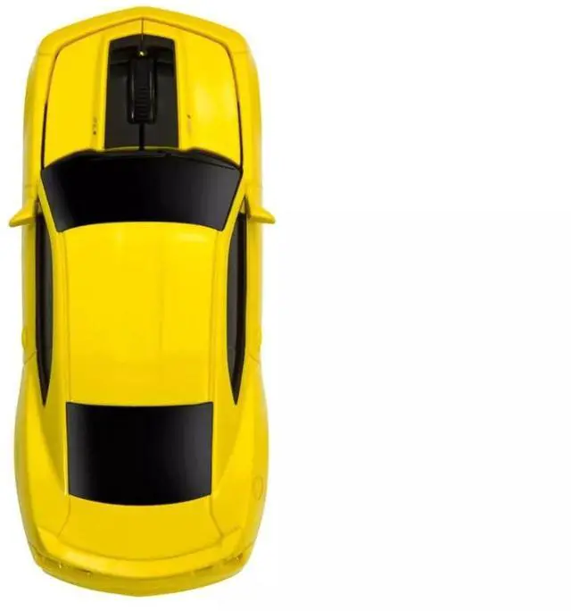Alt view image 5 of 5 - Certified Wireless Computer Mouse - Computer Accessories - Yellow Wirelesss Mouse, Sports Car Design with White LED Lights - Style #C95903
