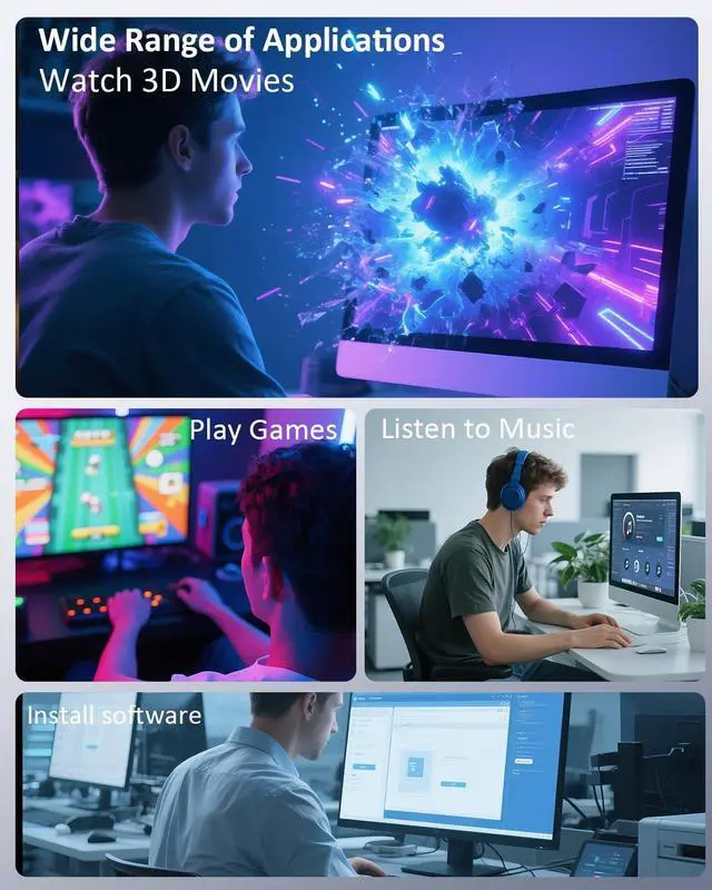 Alt view image 5 of 5 - Alphami External Blu ray Drive, USB 3.0 & Type C Bluray Burner, External Blueray/DVD Drive for PC, External CD DVD Blu Ray Reader Writer Compatible with Windows XP/7/8/10/11, Linux, Mac OS