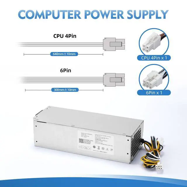 Alt view image 5 of 5 - WISLOK H240ES-02 DK87P 240W Power Supply Compatible with Dell OptiPlex 3667 3668 3669 3050 3060 3070 5050 5060 7050 7060 7070 MT,Vostro 3668 3669 3660 3268 3670 3470