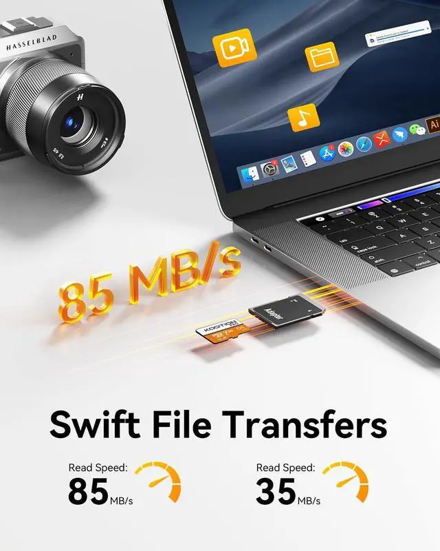 Alt view image 2 of 5 - KOOTION 64GB Micro SD Card 3 Pack, U3 High-Speed microSDXC Memory Card, A1, V30 TF Flash Memory Card for 4K Video Recording