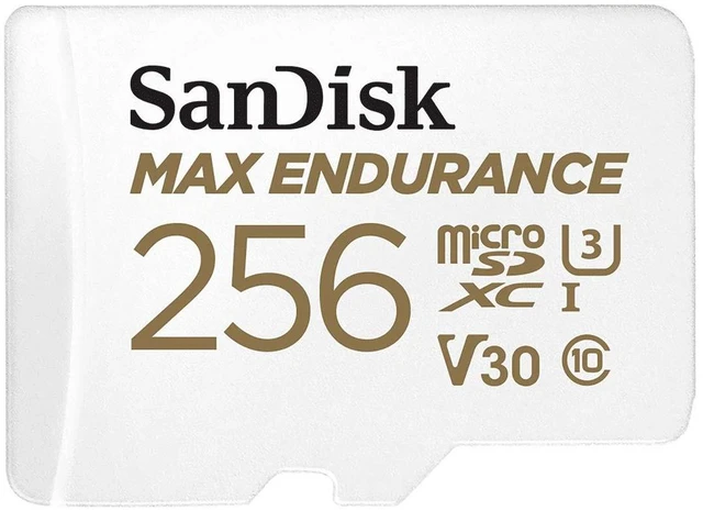 Main image of SANDISK 256GB MAX Endurance microSDXC Card with Adapter for Home Security Cameras and Dash cams - C10, U3, V30, 4K UHD, Micro SD Card - SDSQQVR-256G-GN6IA