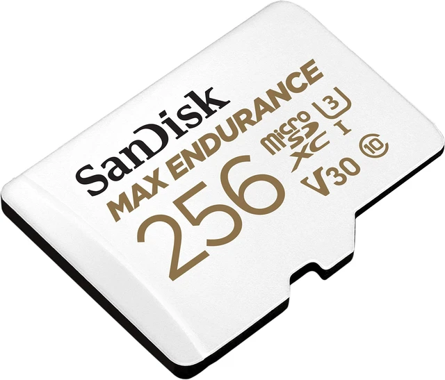 Alt view image 2 of 5 - SANDISK 256GB MAX Endurance microSDXC Card with Adapter for Home Security Cameras and Dash cams - C10, U3, V30, 4K UHD, Micro SD Card - SDSQQVR-256G-GN6IA