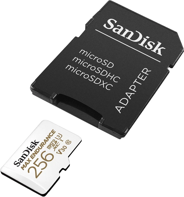 Alt view image 4 of 5 - SANDISK 256GB MAX Endurance microSDXC Card with Adapter for Home Security Cameras and Dash cams - C10, U3, V30, 4K UHD, Micro SD Card - SDSQQVR-256G-GN6IA