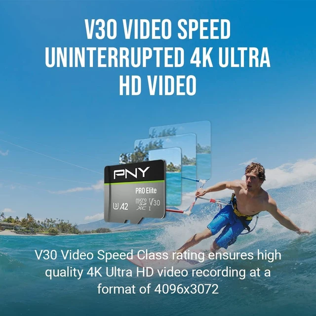 Alt view image 4 of 5 - PNY 128GB PRO Elite C10 U3 V30 A2 microSDXC Flash Memory Card, 4K UHD