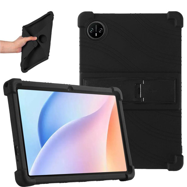 Custodia In Silicone Per DOOGEE Tab A9 / A9 Pro – Con Supporto Integrato, Tracolla, Protettiva, Nera