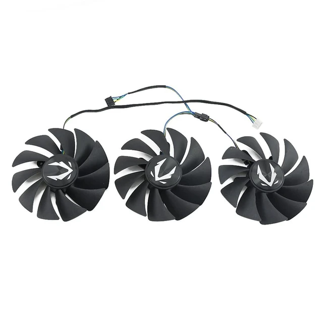 Alt view image 2 of 3 - NNL GA92S2U 4PIN GPU RTX3080 RTX3090 Cooling Fan for ZOTAC GeForce RTX 3070 Ti 3080 3090 Trinity OC Graphic Video Card Fans (3PCS)