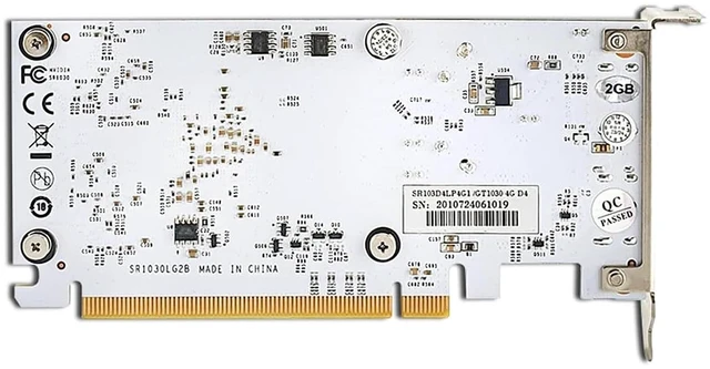 Alt view image 5 of 5 - SRhonyra GT 1030 4GB Low Profile Graphics Card