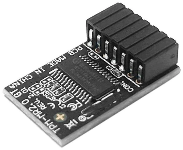 Alt view image 4 of 5 - TPM-M R2.0 Module LPC 14pin-1 with SLB9665 Replacement for ASUS Motherboard ROG Strix B350-F /B360-G /B360-H /B360-F/B365-F/B365-G /X370-F/Z370-H/Z370-F/Z370-E /H370-F Gaming TPM2.0