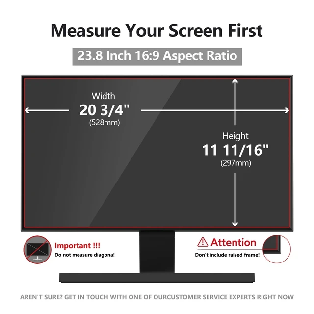 Alt view image 2 of 5 - 2 Pack 23.8 Inch Computer Privacy Screen Shield for 16:9 Widescreen Desktop