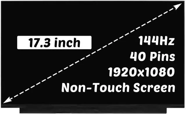 Main image of Replacement for ASUS ROG Strix G731G G731GU GL731G GL704GV GL704GW G712LW G712LV AN517-54 DP/N: M50442-001 M51680-001 1920X1080 17.3 inch 144HZ 40 Pins LCD Non-Touch Screen Display Digitizer Panel