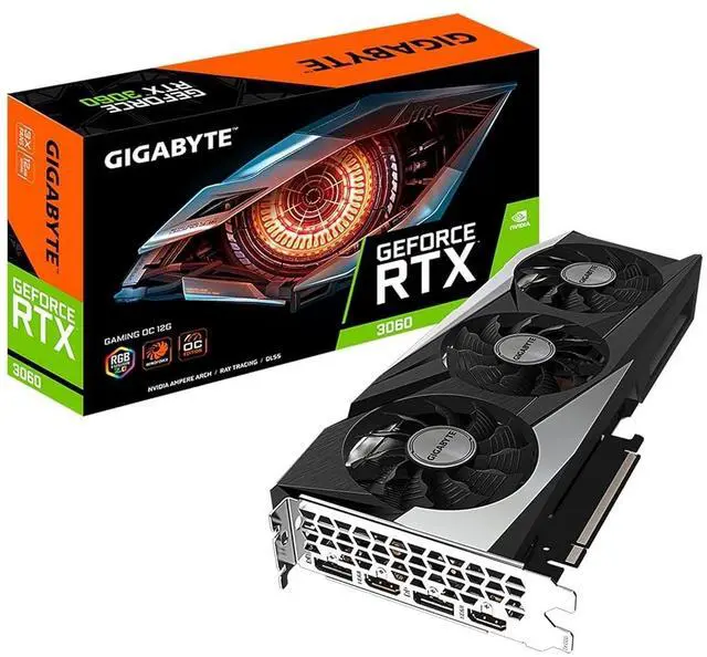Main image of GIGABYTE GeForce RTX 3060 Gaming OC 12G (REV2.0) Graphics Card, 3X WINDFORCE Fans, 12GB 192-bit GDDR6, GV-N3060 Video Card